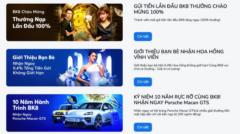 Ưu đãi khuyến mãi khi chơi bắn cá tại BK8